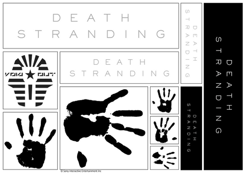 Логотип Death Stranding и различные наклейки